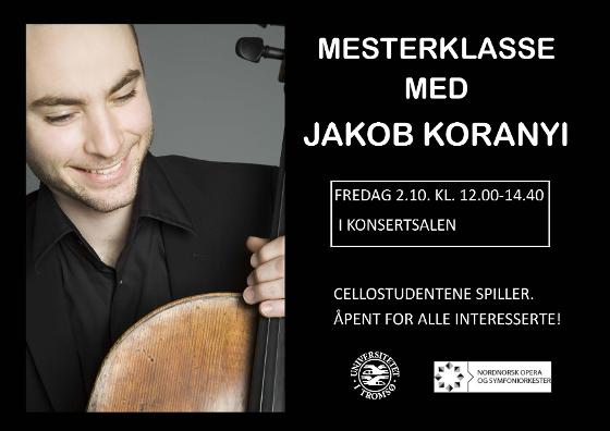 Plakat; Mesterklasse med Koranyi, cello